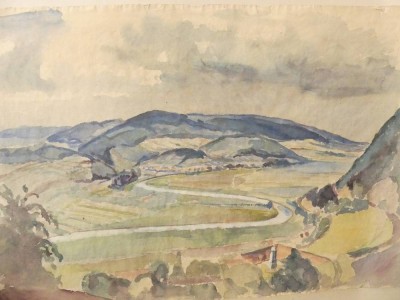 Auktion 357<br>Menge, 1947, grosses Aquarell auf Papier, Blatt gewellt, kl. Läsuren, BG 50x68 [1]