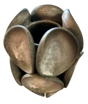 Auktion 357<br>schwere Kunstkeraramik-Vase, in Boden  gemarkt, H-29 cm, [1]