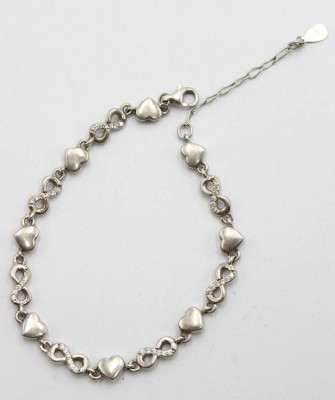 Auktion 358<br>925er Silber-Armband, herzförmige Elemente, 6,2gr., L-18cm [1]