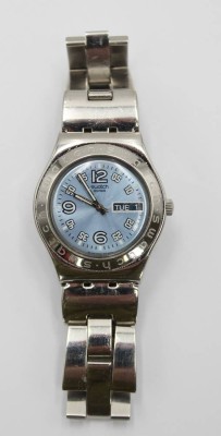 Auktion 358<br>Unisex-Armbanduhr, Swatch, Quartz, Werk läuft, getragene Erhaltung, D-3,2cm [1]