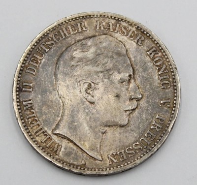 Auktion 358<br>5 Mark 1908, A, Wilhelm II, 27,8gr., D-3,7cm [1]