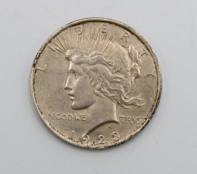 Auktion 358<br>One Dollar, Liberty 1923, 26,8gr., D-3,7cm [1]