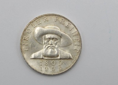 Auktion 358<br>50 Schilling, Österreich, 1959, Tiroler Freiheit, 19,9gr., D-3,5cm [1]