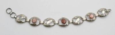 Auktion 358<br>800er Silber-Armband mit Rhodochrosit, L-20cm, 24,9gr., getragene Erhaltung [1]