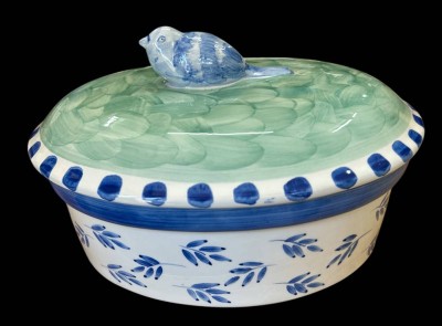 Auktion 358<br>gr. ovale Deckelterrine Gallo Design  