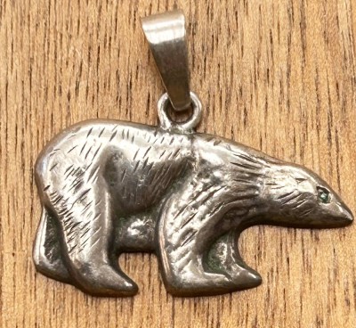 Auktion 358<br>kl. Eisbär Anhänger, Silber-835-,  B-2,5 cm, 5,1 gr [1]