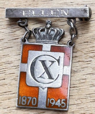 Auktion 358<br>Silber-Brosche -925-, Königszeichen, Georg Jensen, 4,2 gr., L-3,1cm [1]