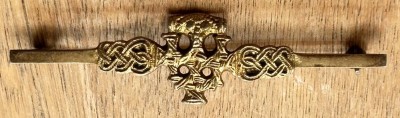 Auktion 358<br>Hiddensee Stabbrosche, Silber-800- vergoldet, B-7 cm, 6,4 gr. [1]