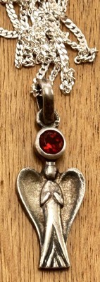 Auktion 358<br>Silber-925- Halskette mit Engel Anhänger, zus.7,1 gr. [1]