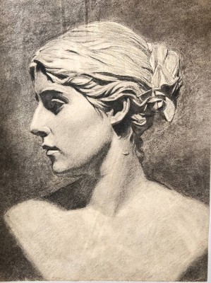 Auktion 358<br>Erich Meyer (1898-1983)  Nachlass, Frauenportrait, Mischtechnik, BG 42x34 cm, in PP [1]