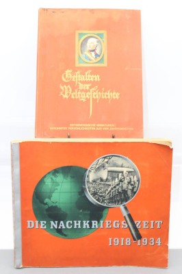 Auktion 358<br>2x div. Sammelalbum, Die Nachkriegszeit 1918-1934 und Gestalten der Weltgeschichte, je komplett [1]