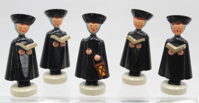 Auktion 358<br>5x Sternensänger, Erzgebirge, ca. H-6cm [1]