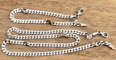 Auktion 358<br>Set, Hals-und Armkette Silber-925-, L-45 und 19 cm, zus. 16,8 gr [1]