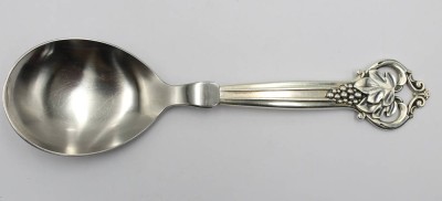 Auktion 358<br>Gemüselöffel, Silbergriff, COHR, Dänemark 1958, L-21,7cm [1]