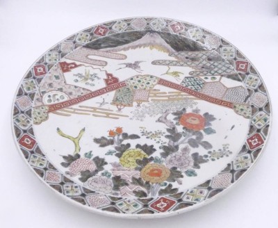 Auktion 358<br>grosser japanischer Imariteller, D-45 cm, 19.Jhd.  guter Zustand [1]