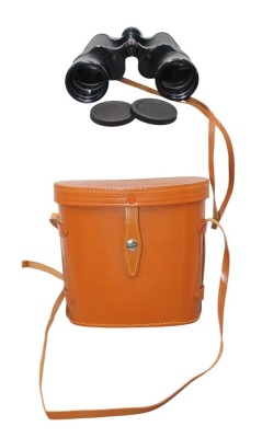 Auktion 358<br>Fernglas in Lederköcher, Kristall gemarkt, 10 x 50, Optik klar [1]