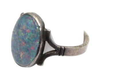Auktion 358<br>925er Silber-Ring mit Opaltriplette, 3gr., RG 54 [1]