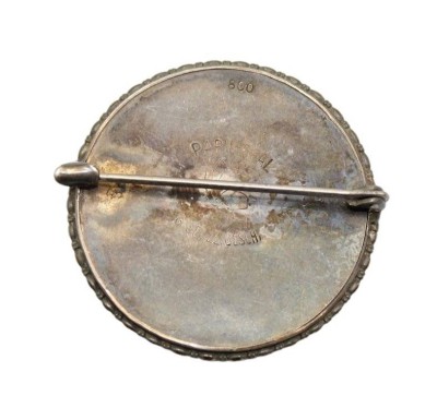 Auktion 358<br>800er Silber-Brosche, 8,2gr.,  D-3,8cm [1]