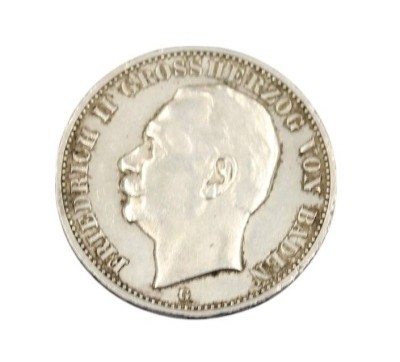 Auktion 358<br>3 Mark , 1915/G, Friedrich II, 16,7gr., D-3,3cm [1]