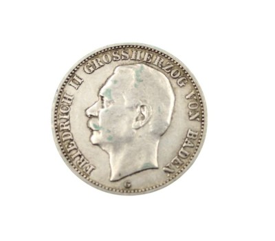 Auktion 358<br>3 Mark , 1909/G, Friedrich II, 163,7gr., D-3,3cm [1]