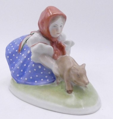 Auktion 358<br>Mädchen mit Ferkel 