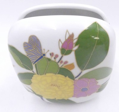 Auktion 358<br>Rosenthal Vase, florales Dekor, H-15 cm, B-13 cm [1]