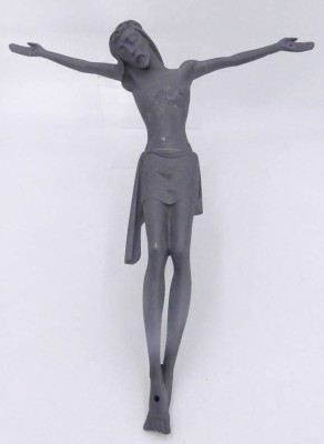Auktion 358<br>gr. Metall -Christus Torso ohne Holz-Kruzifix, H-48 cm, B-45 cm,Ende  19.Jhd. [1]