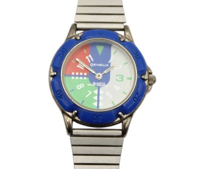 Auktion 358<br>Unisex-Armbanduhr, Qemeux, Quartz, D-3,4cm [1]