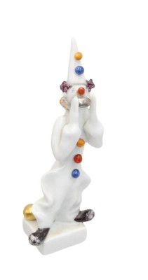 Auktion 358<br>Mundharmonikaspieler aus der Clownskapelle, Meissen, Schwertermarke, I. Wahl, Modellnr. 60651, Entwurf von Peter Strang (1993), H-9,5cm [1]
