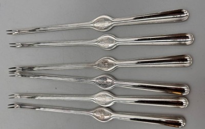 Auktion 358<br>6x Hummergabeln, plated, L-21,5 cm [1]