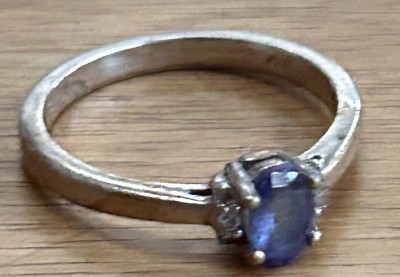 Auktion 358<br>Silberring-925- mit blauen Stein, RG 54, 2,4 gr [1]