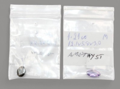 Auktion 358<br>Amethyst von 1,21 ct sowie Turmalin von 1,63ct [1]