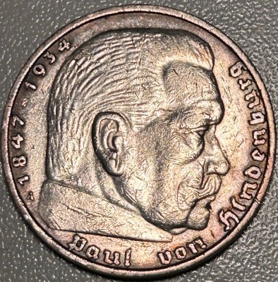 Auktion 358<br>5 Reichs-Mark Deutsches Reich, 1937, Paul von Hindenburg [1]