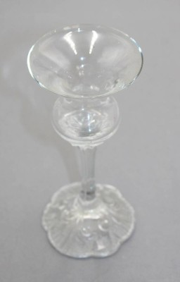 Auktion 358<br>Leuchter, Rosenthal, farbloses Glas, ca. H-15,5cm [1]