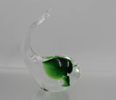 Auktion 358<br>Kunstglas-Fisch, Murano, orig. Etikett, ca. H-13cm [1]