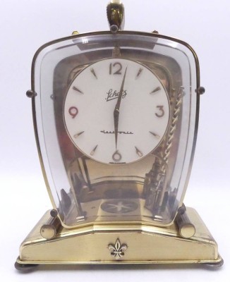 Auktion 358<br>gr. Schatz Jahresuhr, Batteriewerk (nicht überprüft) Messsing/Glas, H-25 c m, B-20 cm [1]