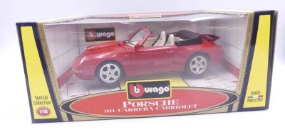 Auktion 358<br>Burago Porsche 911 Cabriolet, rot, 1:18, Boxed [1]