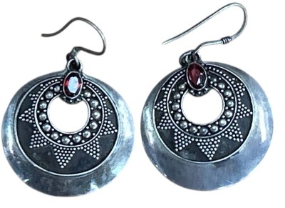 Auktion 358<br>Paar Silber-Ohrhänger-925- mit Granat, 7,1 gr., L-ca. 4,6 cm [1]