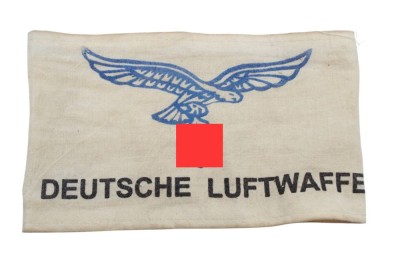 Auktion 359<br>Armbinde, Deutsche Luftwaffe, verso Stempel 