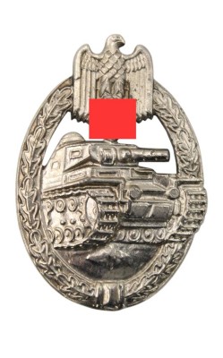 Auktion 359<br>Panzerkampfabzeichen, verso Hersteller, wohl Replik [1]