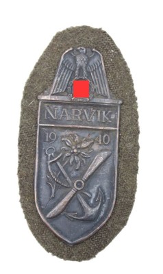 Auktion 359<br>Ärmelschild, Narvik, wohl aus der Zeit [1]