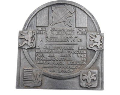 Auktion 359<br>Eisenplakette 