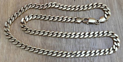 Auktion 359<br>massive Silberkette-925-, vergoldet, L-ca. 50 cm, 50,4 gr [1]