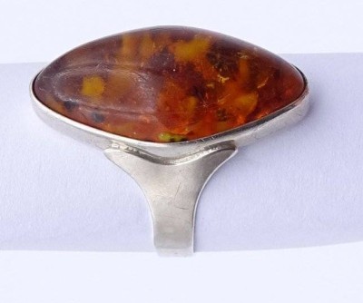 Auktion 359<br>Bernstein Ring Fischland,Silber 835/000, 5gr., RG 60 [1]