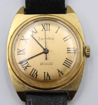 Auktion 359<br>Vintage-Armbanduhr, ZentRa 2000, Handaufzug, Werk läuft, D-3,3cm [1]