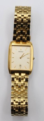 Auktion 359<br>flache Herren-Armbanduhr, SEIKO, Quarz, Funktion nicht geprüft, 3,5 x 2,8cm [1]