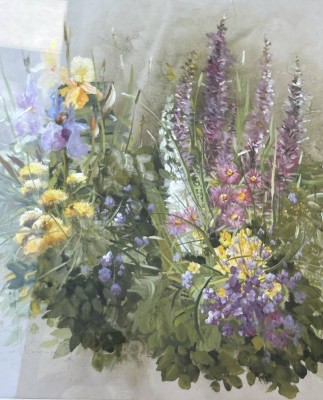 Auktion 359<br>unleserl. sign. grosses Aquarell 