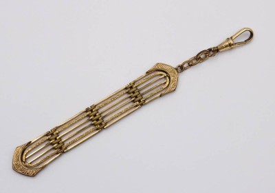 Auktion 359<br>frühes Uhrenchtelaine, AM-Doublé ,19. Jhd., L-12cm [1]