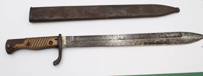 Auktion 359<br>langes Bajonett, Fa. Hauser, 2. WK, Altersspuren, ca. L-52cm [1]