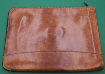 Auktion 359<br>Leder-Dokumenten-Tasche, Tusting, England, Handmade, ca. 28 x 38cm [1]
